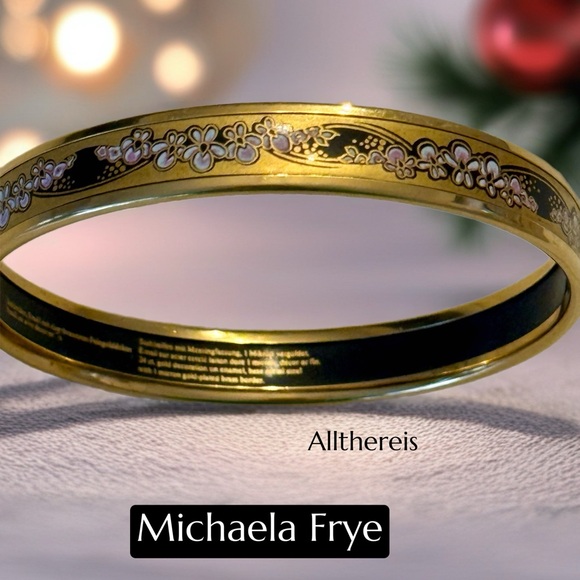 ❤️Michaela Frye gold enamel bangle - Picture 9 of 16